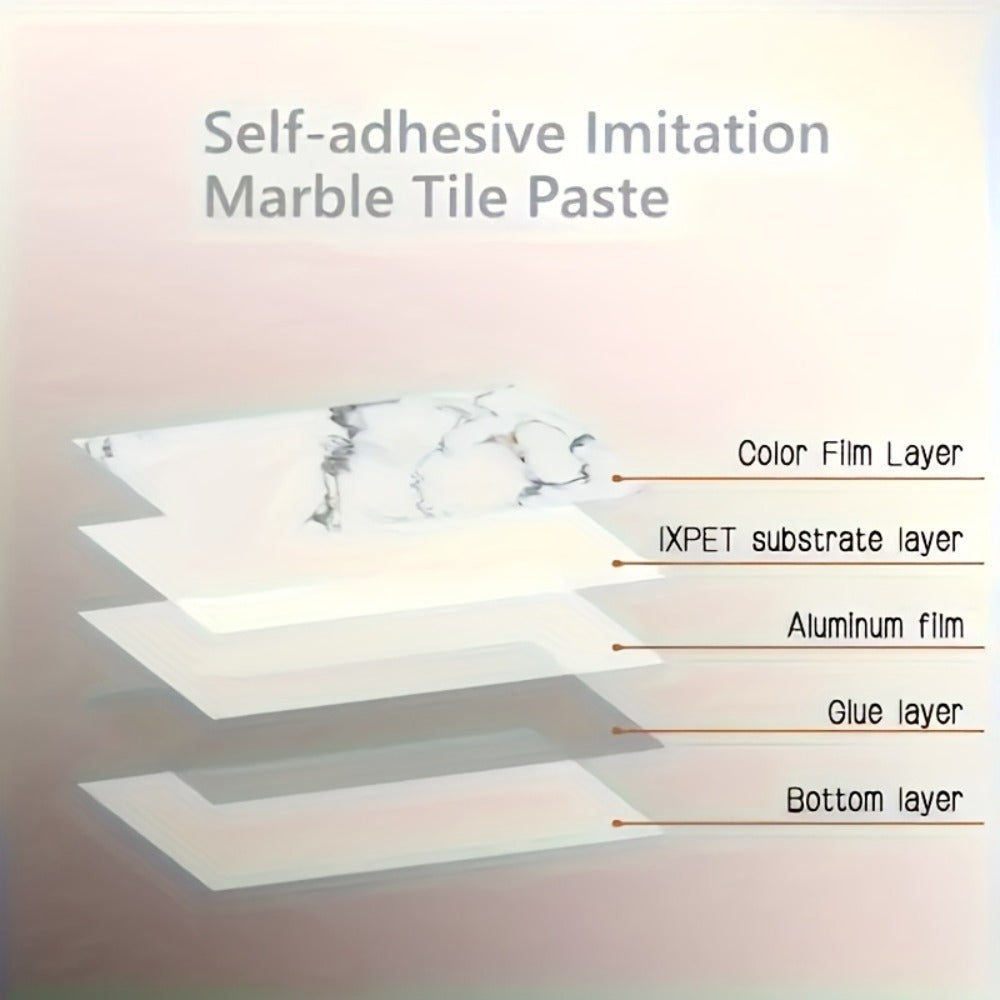 3D Marble Peel and Stick Wall Tile Stickers Self Adhesive Removable Wallpaper Roll for Kitchen Backsplash Bathroom Living Room Bedroom Wall Decor Glitter Glam Glossy Finish