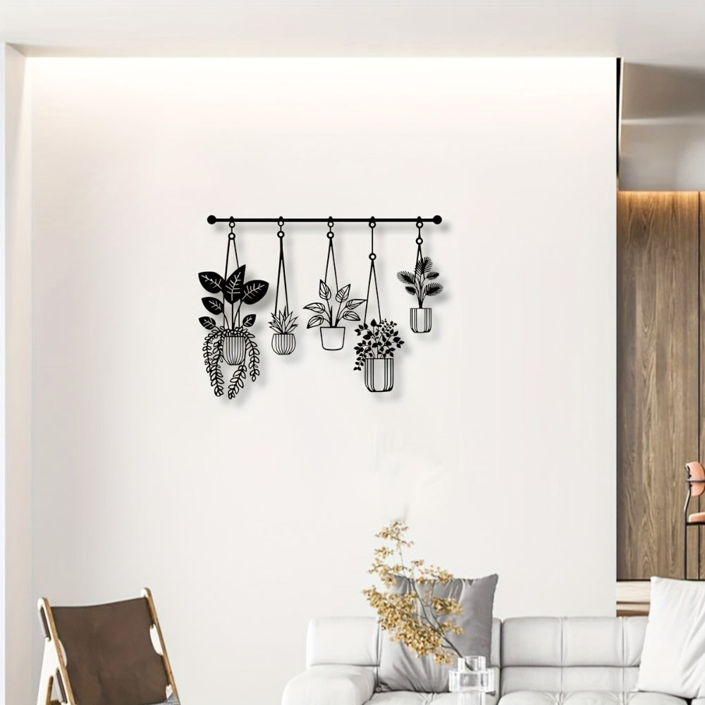 Metal Flower Wall Art Rustic Farmhouse Decor, Minimalist 3D Floral Wall Sculpture for Living Room Bedroom Bathroom Dining Room, Boho Wall Decor Housewarming Gift