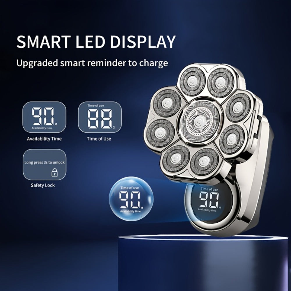 9D Electric Head Shaver for Bald Men ¨C 5-in-1 Cordless Rechargeable Bald Head Razor & Grooming Kit for Home and Travel