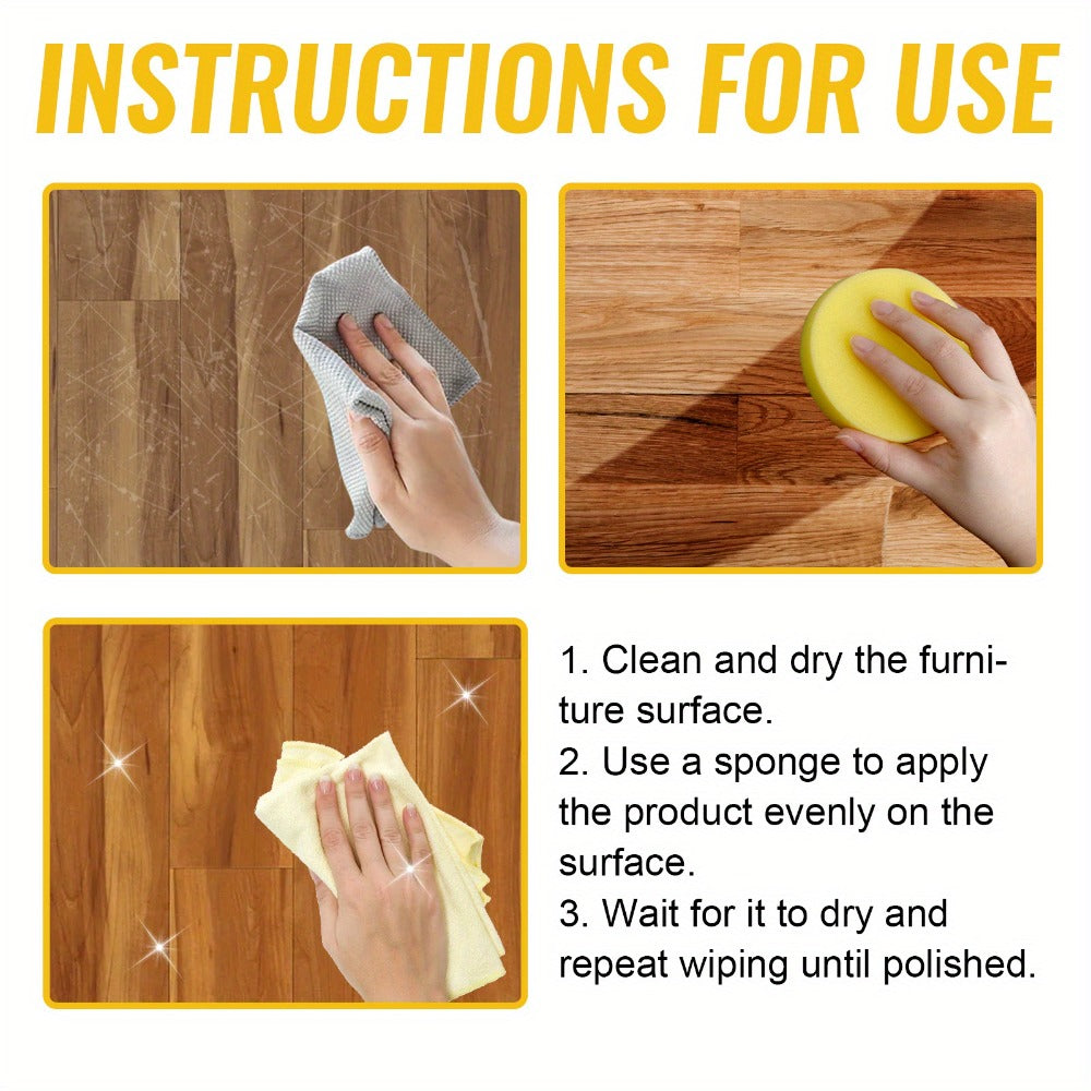 Beeswax Floor Cleaner & Polish - Natural Wood Floor Care Agent with Hydrogen Peroxide, Dust Prevention & Bright Polishing for Hardwood, Laminate & Tile Floors