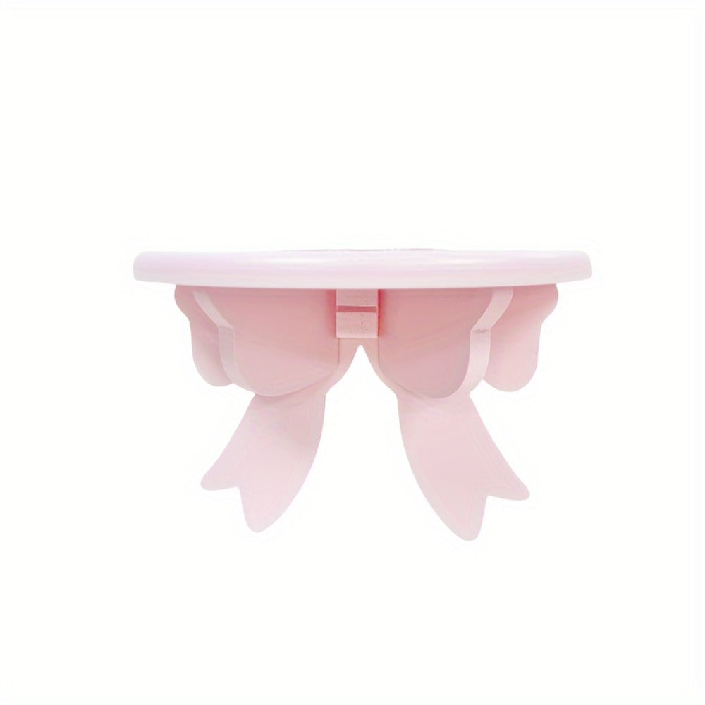 Floating Wooden Wall Shelf with Bow Design - Wall-Mounted Storage Rack for Bathroom Kitchen Living Room Bedroom Decor