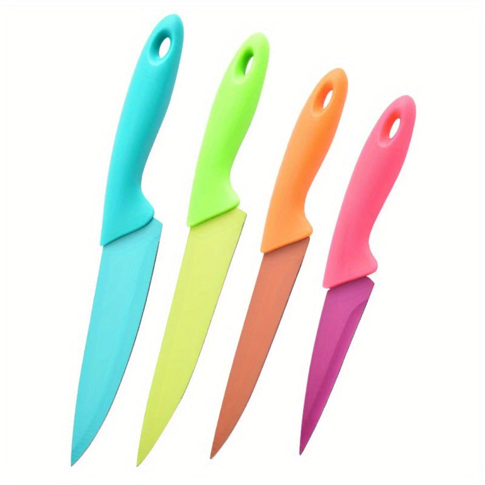 Paring Knife Set 4-Piece, 3 Inch Ultra Sharp Stainless Steel Blade Fruit and Vegetable Peeling Knife with PP Handle, Small Kitchen Knife Set for Home Cooking Meal Prep