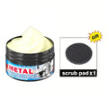 Heavy Duty Oven and Cookware Cleaning Paste with Frosted Sponge 1.01oz - Quickly Removes Stubborn Scorch Marks Grease & Oil from Pots Pans Stoves Ovens & Metal Surfaces, Metal Polishing Paste Kitchen Cleaner