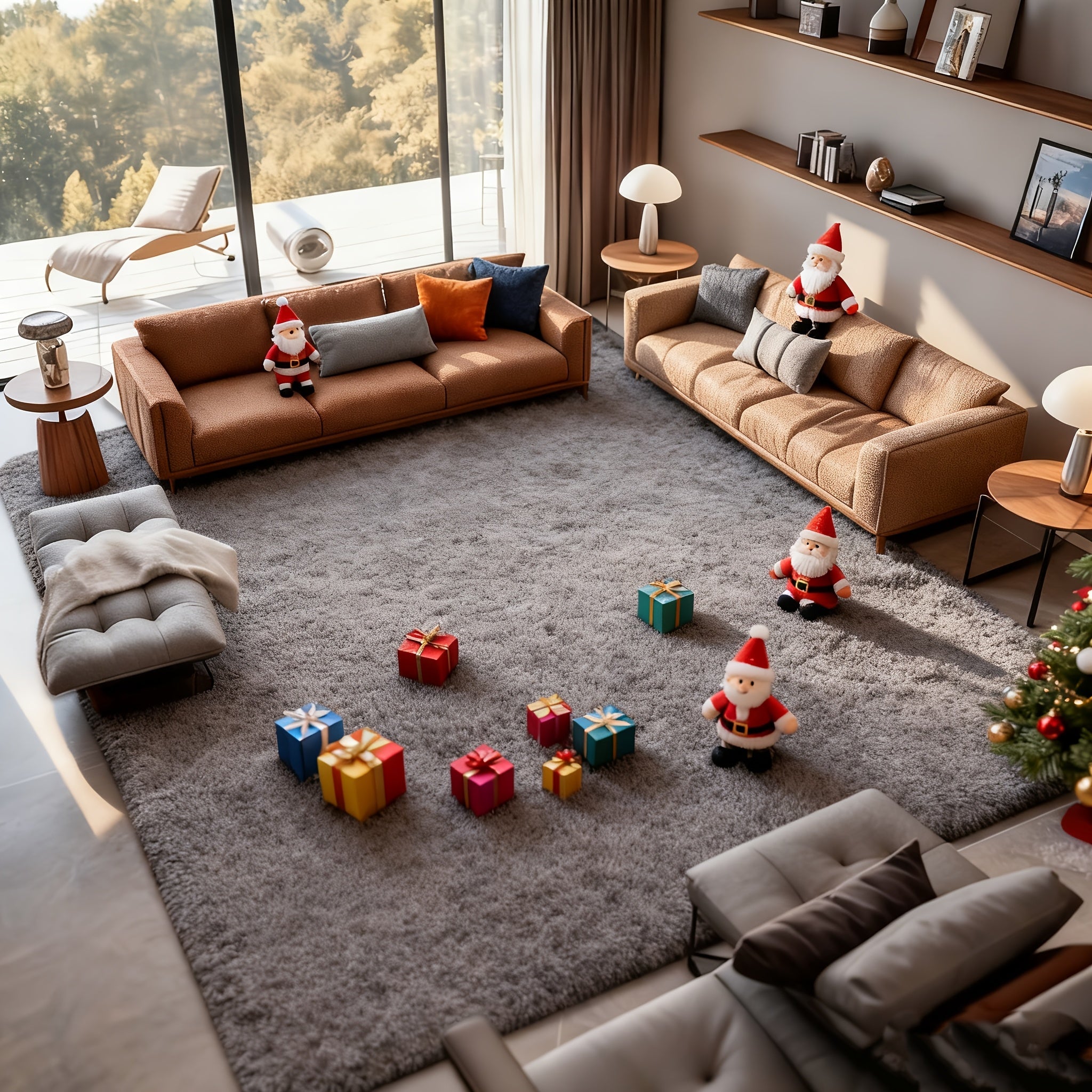 Shag Rug Fluffy Thick Area Rug - Soft Fuzzy Tufted Plush Carpet for Bedroom & Living Room | Machine Washable Non-Slip Floor Mat in Multiple Colors & Sizes | Cozy Home Decor Room Accent Rug