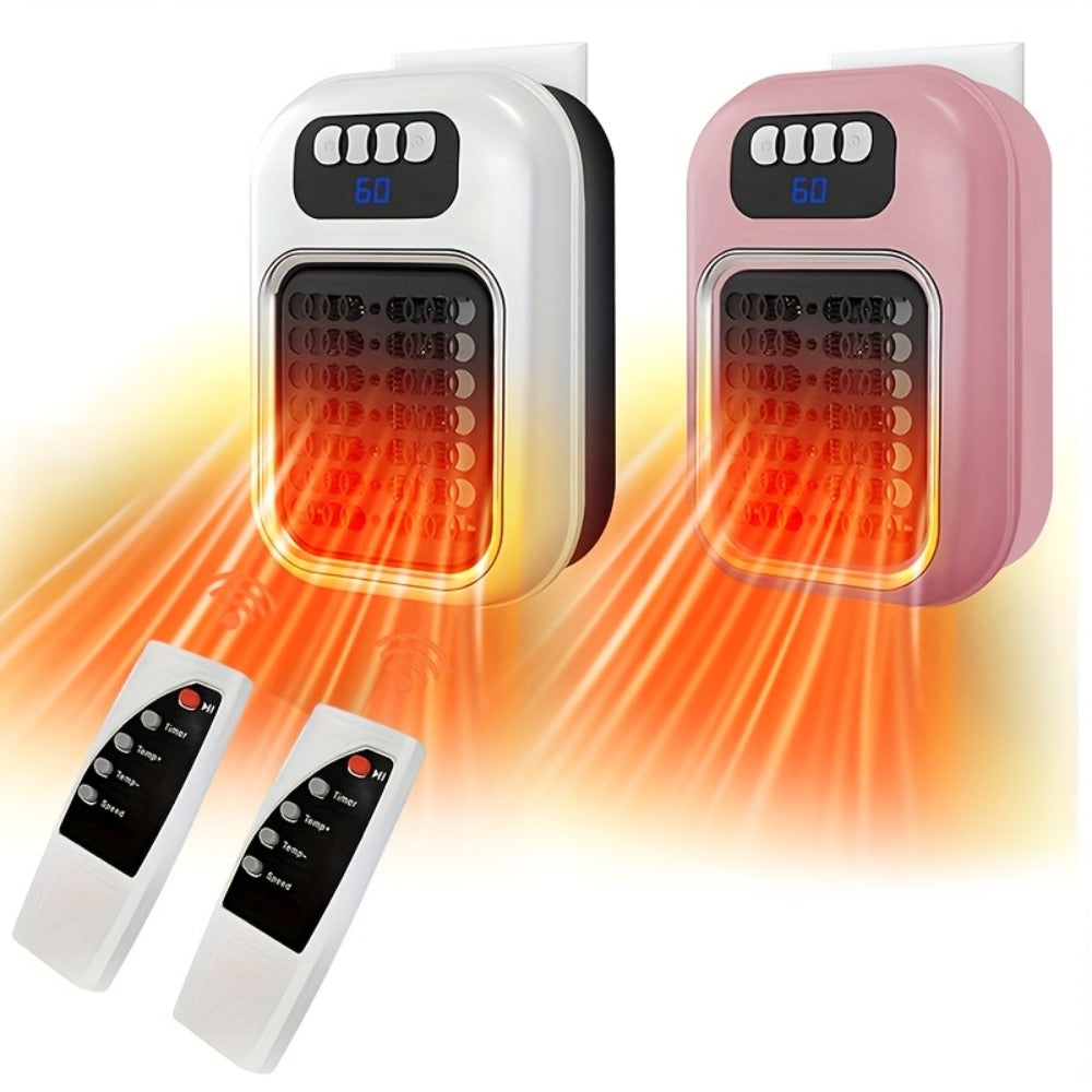 Wall Mounted Mini Electric Space Heater ¨C Fast Heating, 3 Modes, Adjustable Temperature, Overheat & Tilt Protection, Display Screen, Portable Plug-In Heater for Home, Office, Bathroom & Pet Area