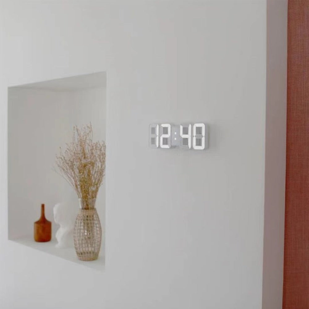 3D LED Digital Alarm Clock Colorful Night Light Home Decor Bedroom Desk Clock USB Powered