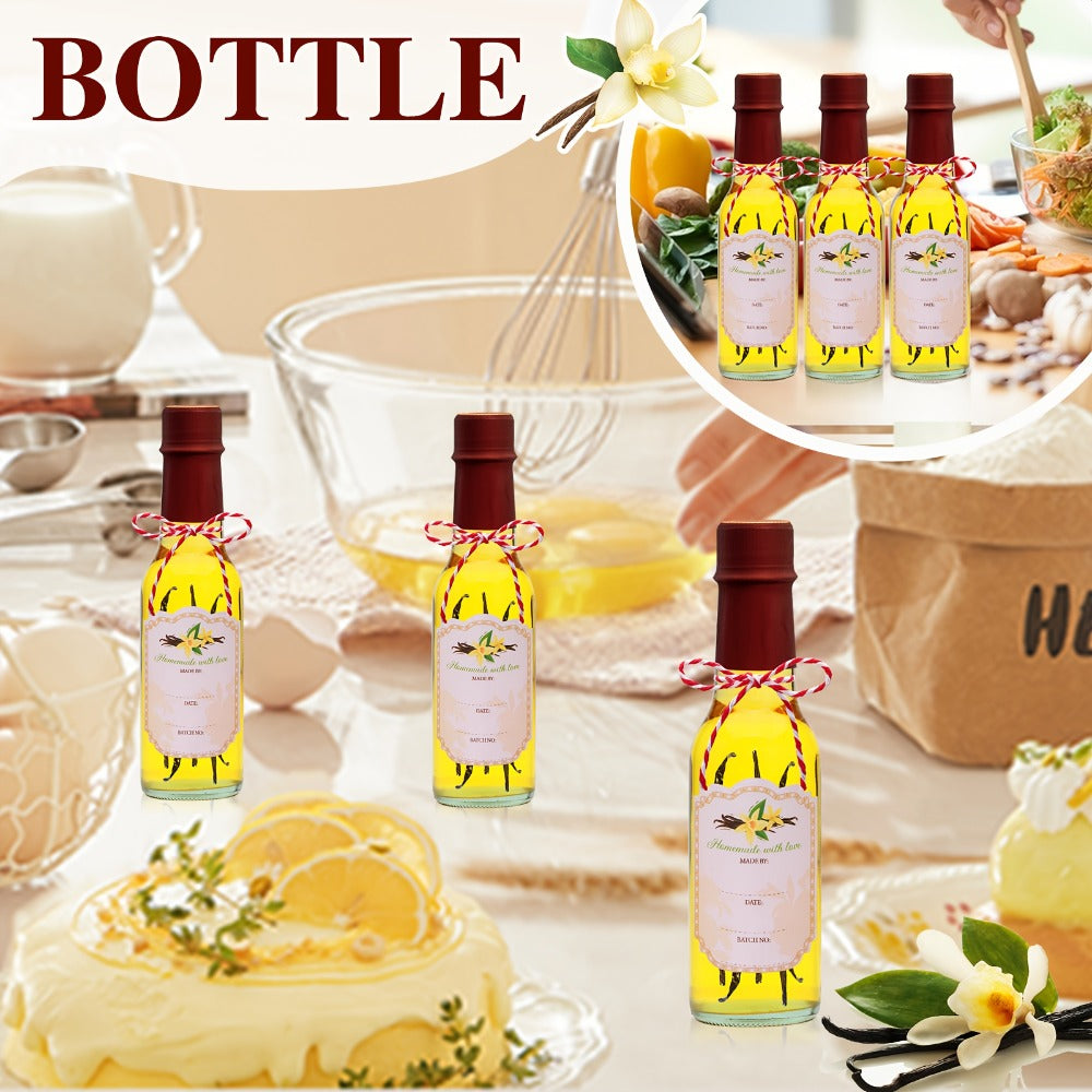 Small Sauce Bottles with Lids 5oz Sealed Inner Cover Set for Hot Sauce Salad Dressing Tomato Sauce Blueberry Fruit Vinegar - Kitchen Storage Condiment Bottles 12 16 24 36 Pack