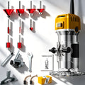 Electric Edge Cutting Machine Multifunctional Wood Router Trimmer - Adjustable Speed, Wood Chamfering Slotting Milling Carving Tool with Accessories, Industrial Planer for Woodworking