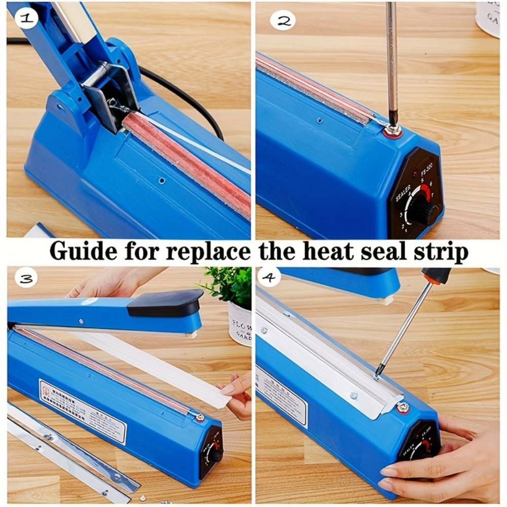 Impulse Heat Sealer 8¡± & 12¡± | Adjustable Temperature Poly Bag Sealing Machine for Plastic, Mylar, PE & PP Bags ¨C Portable Manual Heat Sealer for Home, Restaurant, Retail & Food Storage
