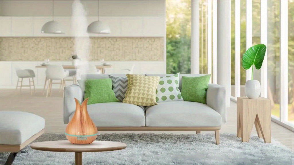Large Capacity Aroma Diffuser 13.53oz ¨C Includes 8 Essential Oils, Multi-Color LED Lights & 3 Timer Settings, Ultra-Quiet Essential Oil Diffuser for Home, Bedroom, Office & Living Room