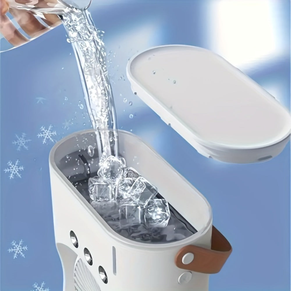 Portable Misting Fan USB Rechargeable Water Cooling Fan with Spray Button Control for Outdoor Indoor Office RV Camping Summer Personal Desk Fan