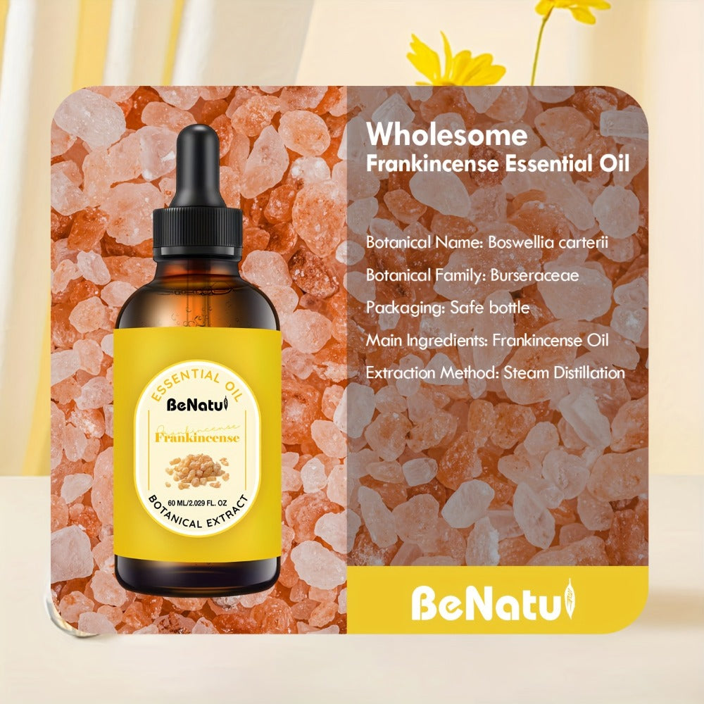 Essential Oil for Diffuser & Humidifier ¨C Frankincense, Argan & Jojoba Oil, Long-Lasting Woody Warm Resin Aroma for Home, Hotel & Room Decor, Candle Making & Aromatherapy, 4.06oz Natural Formula
