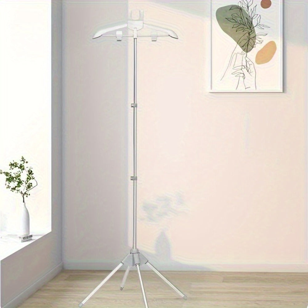 Clothes Drying Rack Foldable Height Adjustable Telescopic Ironing Rack, Aluminum Alloy Garment Rack with 360¡ã Rotating Arm, Multi-Layer Hanging Drying Stand, Space-Saving Laundry Rack for Home Bedroom