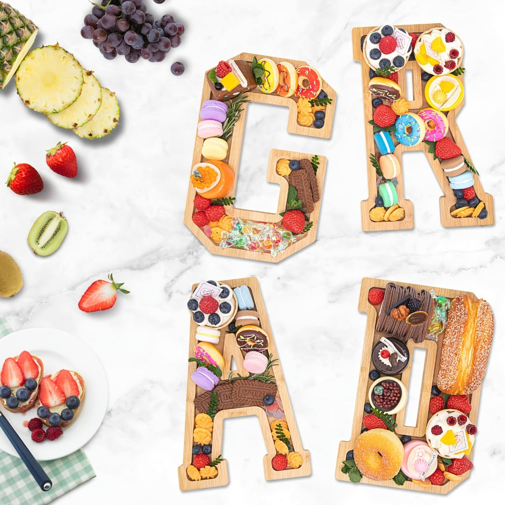 Graduation Charcuterie Board Decorations 4pcs Wooden Number Box with 14 Balloons ¨C 2026 GRAD Fillable Party Supplies