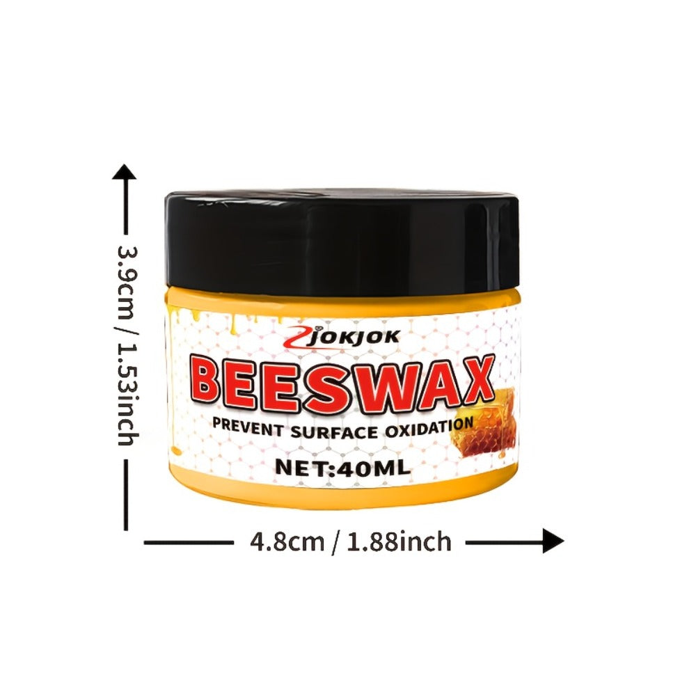 Beeswax Wood Polish ¨C Liquid Furniture Wax for Floors, Desks & Cabinets, Non-Toxic Long-Lasting Gloss, Multi-Surface Wood Restorer with Sponge