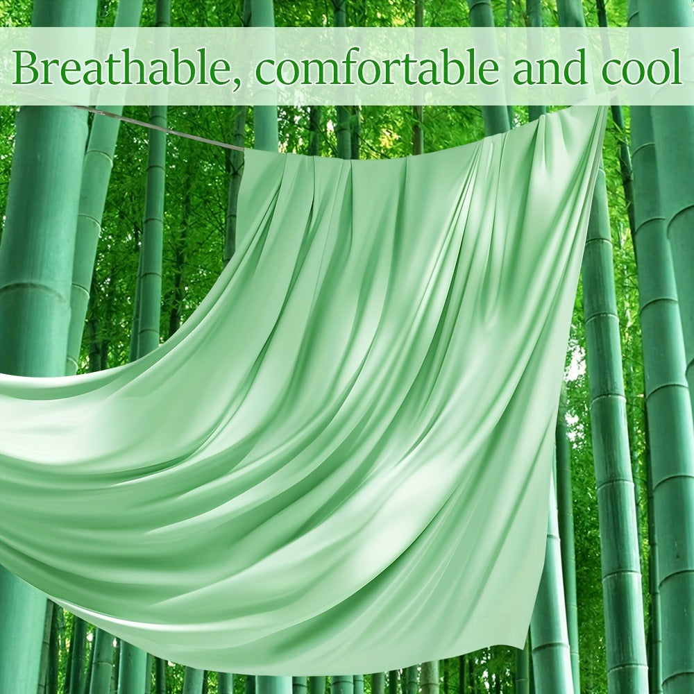 Bamboo Fitted Sheet Set 4-Piece Deep Pocket 18¡±-24¡±, 2200TC Ultra-Soft Cool Breathable Bed Sheets, Anti-Shrink Fade-Resistant, Ideal for Hot Sleepers