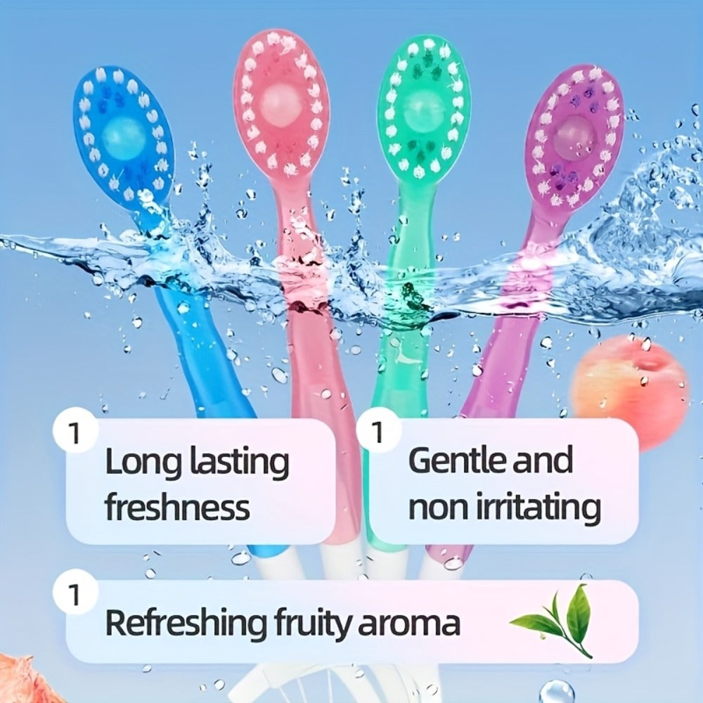 Disposable Toothbrush 24-Pack ¨C Mini Beads No-Rinse Travel Toothbrush, Mixed Flavors, Portable Oral Care Kit for Outdoor Travel, Camping, Hotels, Dating & Parties, Fresh Breath On the Go (2 Bags ¡Á 12pcs)