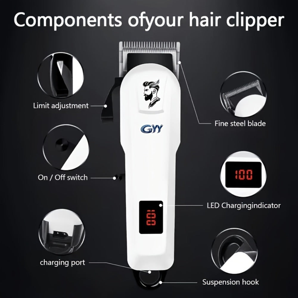 Hair Grooming Kit for Men - Electric Hair Clipper Set with Digital LCD Display, USB Rechargeable, Professional Barbershop Quality for Home Use, Holiday Father's Day Valentine's Day Gift