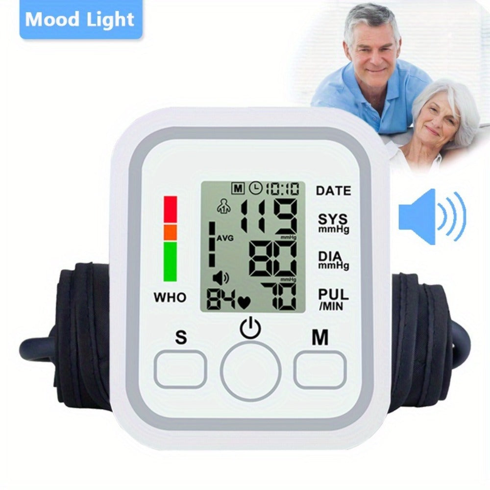 Upper Arm Blood Pressure Monitor ¨C Large LCD, Voice Broadcast, Heart Rate & Irregular Heartbeat Detection, 2¡Á99 Memory, 8.7¨C14.2¡± Adjustable Cuff, One-Touch Operation for Seniors & Pregnant Women