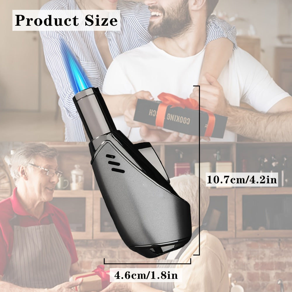Butane Torch Lighter Spray Gun ¨C Windproof Blue Flame with Safety Lock, Flame Adjustment for Outdoor BBQ, Cooking, Welding, Candles & Camping
