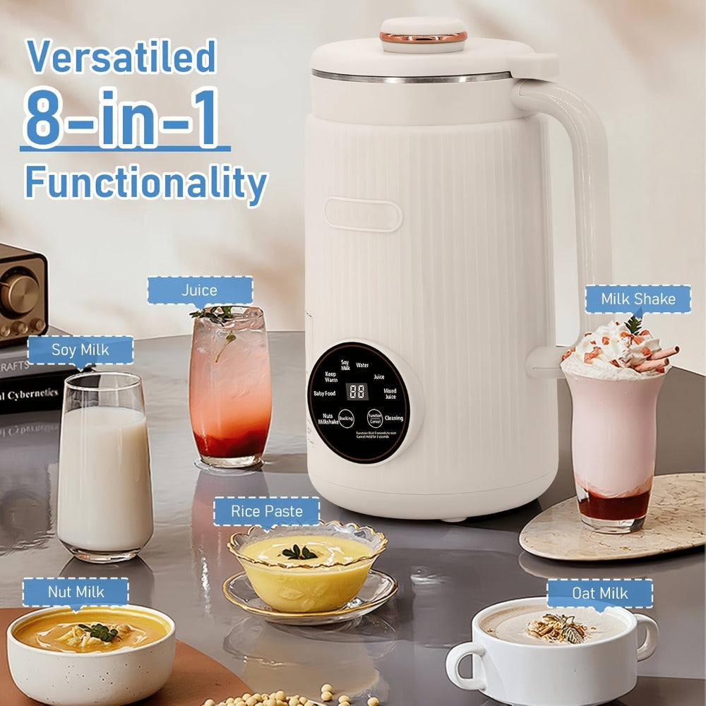 Nut Milk Maker Machine 27oz - Automatic Plant-Based Milk Blender One-Touch for Homemade Almond Oat Soy Coconut Milk - Self-Cleaning High Capacity Countertop Blender Vegan Dairy-Free Milk Maker