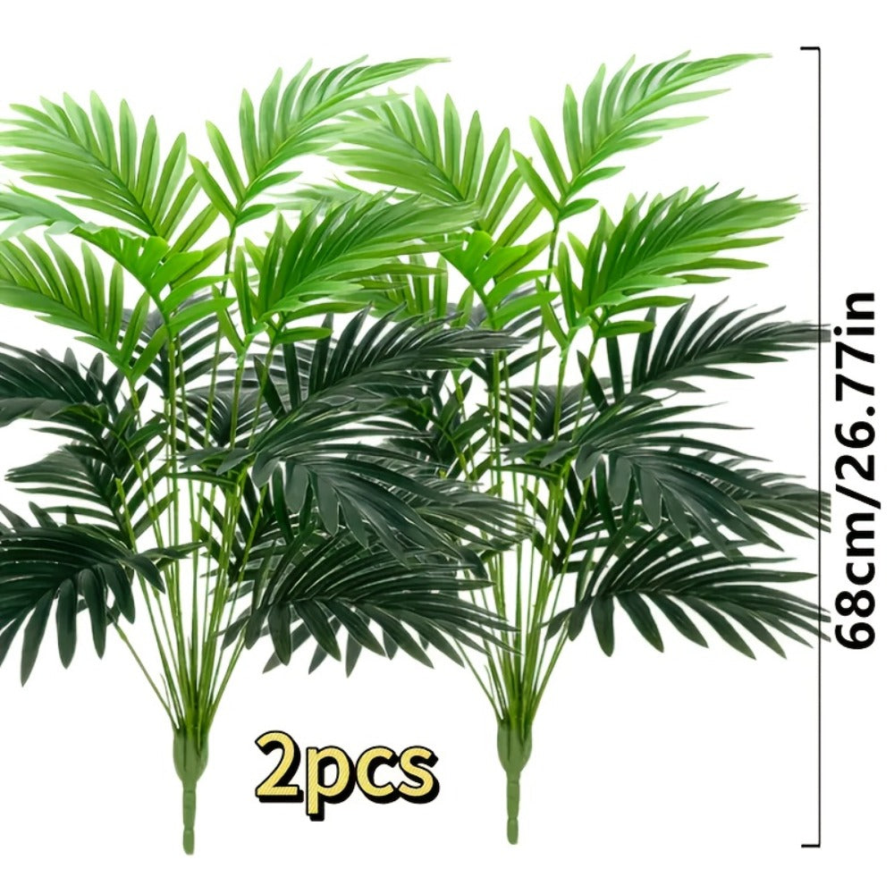 Realistic Artificial Plants 2pcs ¨C Lifelike Fake Plant Decor for Indoor & Outdoor, Home, Wedding, Garden & Festival Celebrations, Elegant Faux Greenery Decoration Set