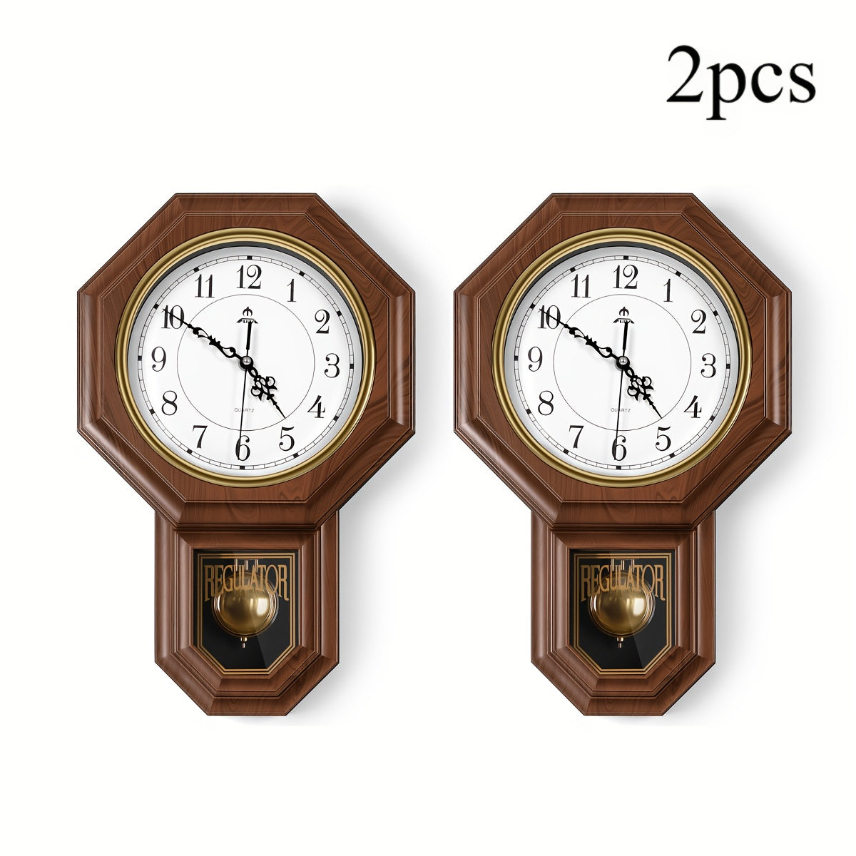 Pendulum Wall Clock with Hourly Striking Bell Sweeping Second Hand Vintage Traditional School Clock Adjustable Tuning Battery Operated Home Office Decor Mahogany Black