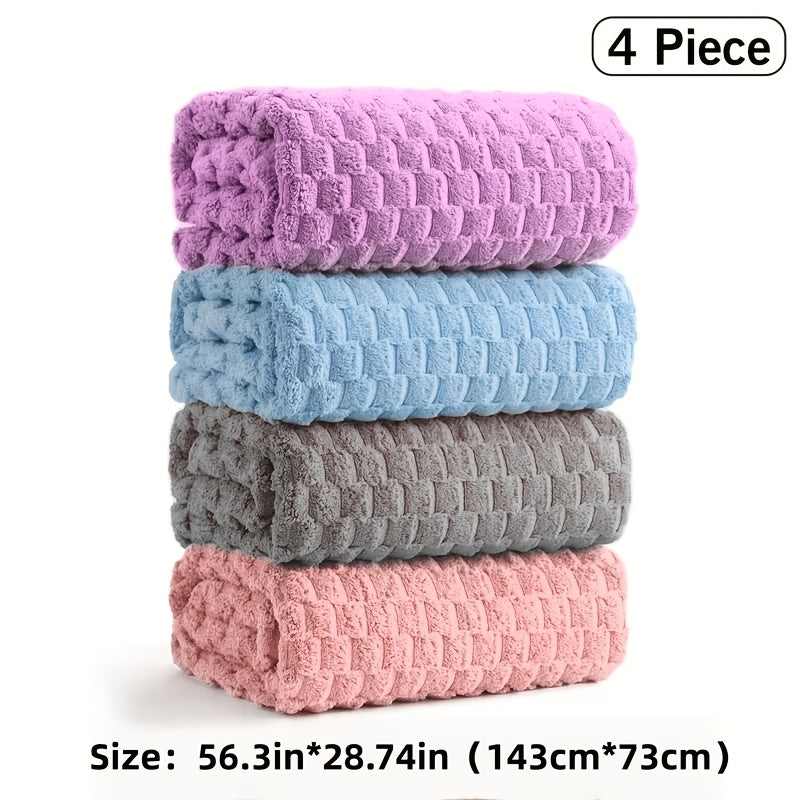 Microfiber Bath Towel Set Ultra-Soft Quick-Dry Skin-Friendly 4-Piece & 8-Piece Sets with Hair Drying Cap Multi-Color Options Luxury Spa Quality for Home Family Gifting