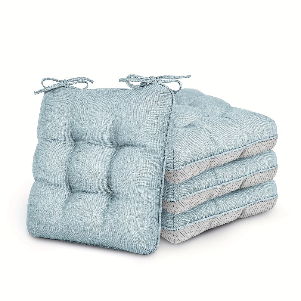Memory Foam Chair Cushions 4/8 Pack, Non-Slip Seat Pads for Dining Chairs, Kitchen, Office & Patio ¨C Indoor Outdoor Chair Pads M/L Size