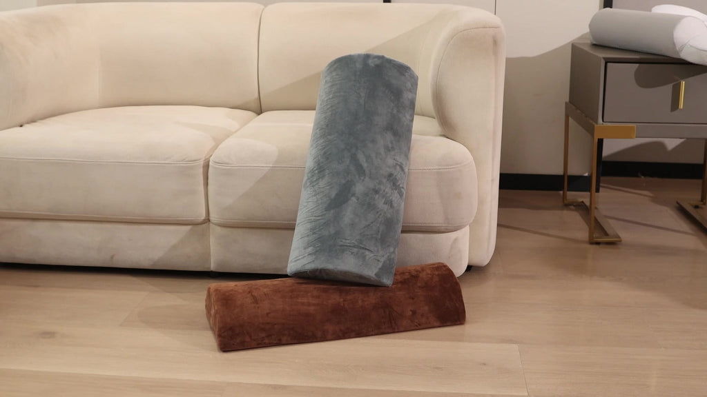 Memory Foam Lumbar Support Pillow Slow Rebound Half-Roll Multifunctional Leg Neck Back Support for Sleep Rest Recliner Elderly Bed Sofa Chair