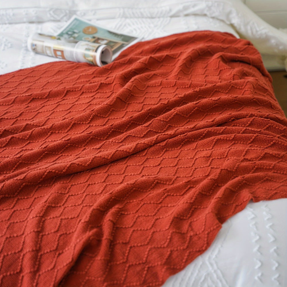 Tassel Throw Blanket ¨C Soft Lightweight Decorative Fringe Throw for Couch, Chair, Bed & Sofa, 50¡±¡Á60¡±, 6 Colors, Boho Home Decor