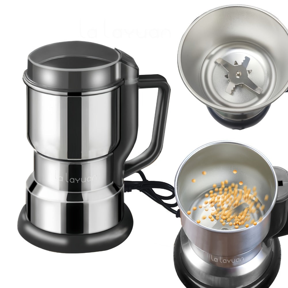 Coffee Bean Grinder 300W 8-Blade Stainless Steel 400g 14oz Large Capacity Up to 36 Cups 10-Second Fast Grinding Spice Grain Nut Dry Food Processor One-Touch Button