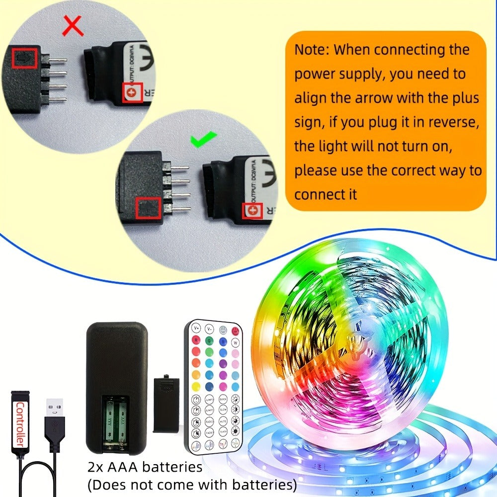 Smart RGB LED Strip Lights 10M 32FT Remote Control Color Changing Atmosphere Lights for Bedroom Room Party Halloween Christmas Wedding Home Decor