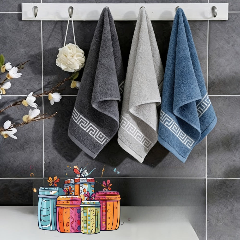 Bath Towel Set of 3 Microfiber Quick Dry 400 GSM Soft Absorbent Bathroom Towels Coastal Pattern Spa Gym Home ¡ª Luxury 3-Pack for Adults