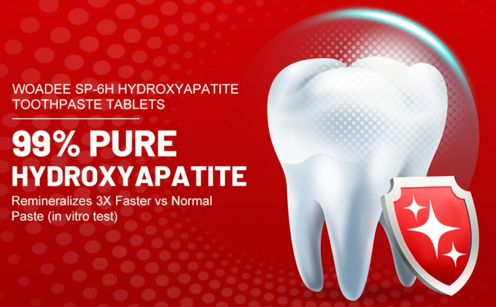 Toothpaste Tablets Hydroxyapatite Fluoride Free - 62 Count Chewable Solid Toothpaste, Deep Cleaning, Peppermint Fresh Breath, Portable Travel Size, Natural Dental Care Tabs