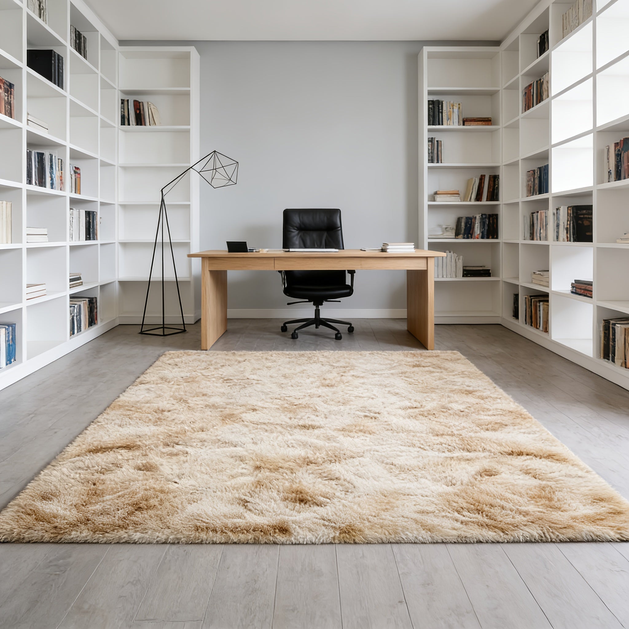 Round Faux Fur Area Rug - Soft Plush Circle Carpet for Living Room Bedroom, Machine Washable, Multiple Colors & Sizes