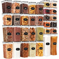 Airtight Food Storage Containers 64 Piece Set - BPA-Free Plastic Canisters with Lids for Pantry Kitchen Organization, Dishwasher Safe, Perfect for Storing Flour Sugar Cereal Dry Goods and Snacks, Includes Reusable Labels and Marker, 32 Boxes and 32 Lids