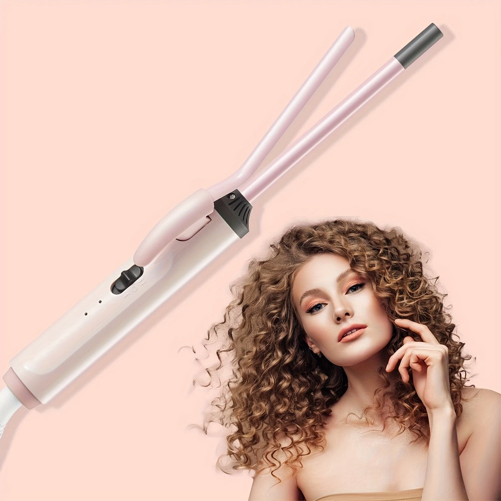 9mm Mini Curling Iron Rapid Heating for Ultra-Fine Curls Teddy Curls Water Waves & Bangs, Travel Curling Wand for Men & Women, Compact Small Barrel Hair Curler for Tight Curls Airy Bangs Holiday Gift