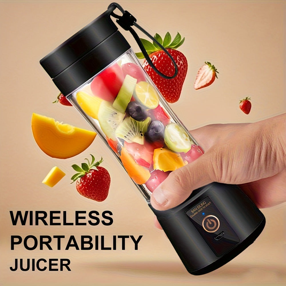 Portable Blender Cup USB Rechargeable 380ML - Mini Personal Blender with 6 Blades for Smoothies, Shakes & Juice, Compact Travel Blender for Office, Gym, Picnic & Outdoor, 5 Colors