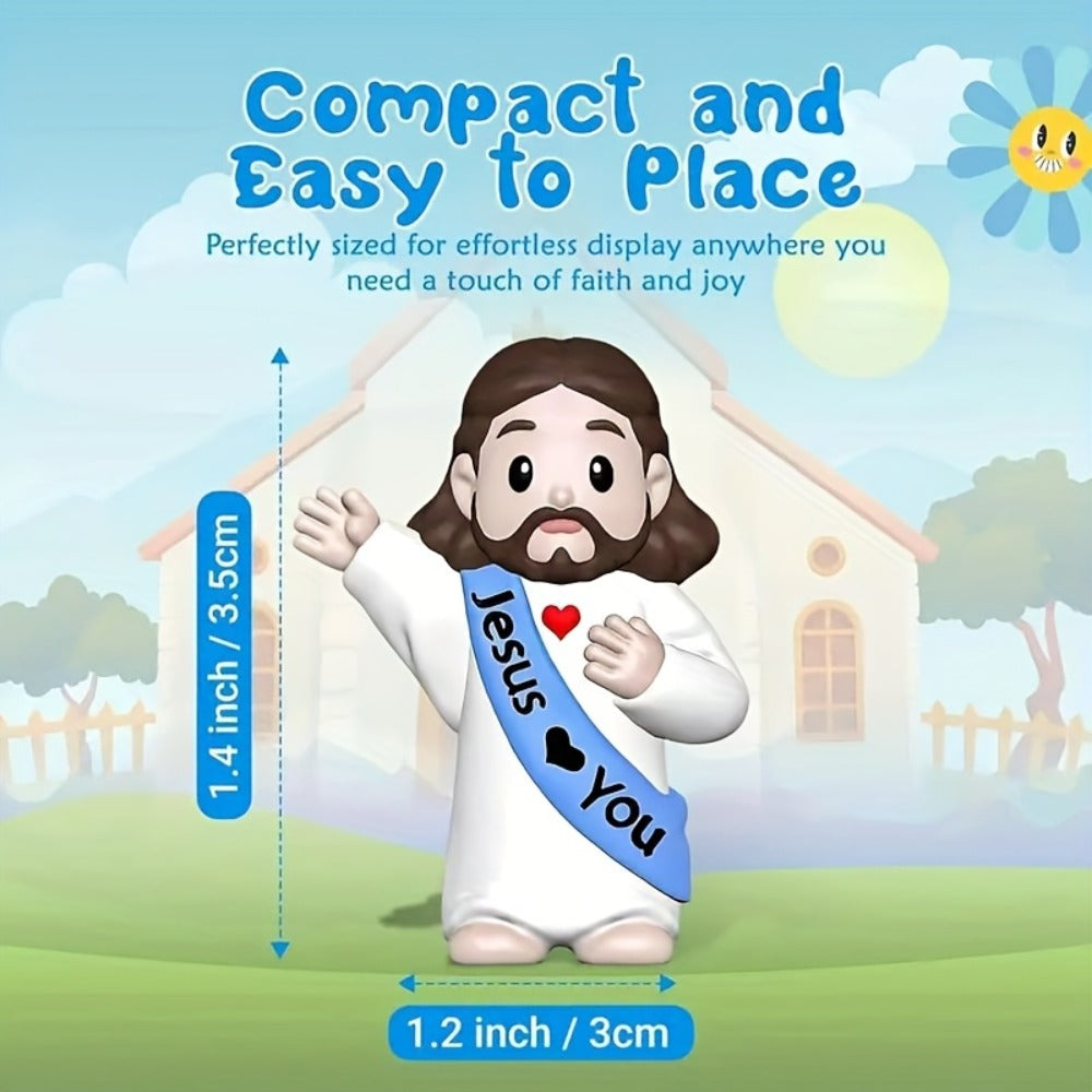 Mini Christian Statues Bulk 50pcs God Bless You Colorful Crosses Vintage Religious Figurines Church Prayer Easter Christmas Decoration Party Props Gift