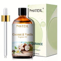 Fragrance Oil for Diffuser - PHATOIL 100ml Coconut & Vanilla Scented Oil for Humidifier, Candle Making, Soap, Aromatherapy, Reed Diffuser, Home & Office Air Freshener, Long Lasting Scent