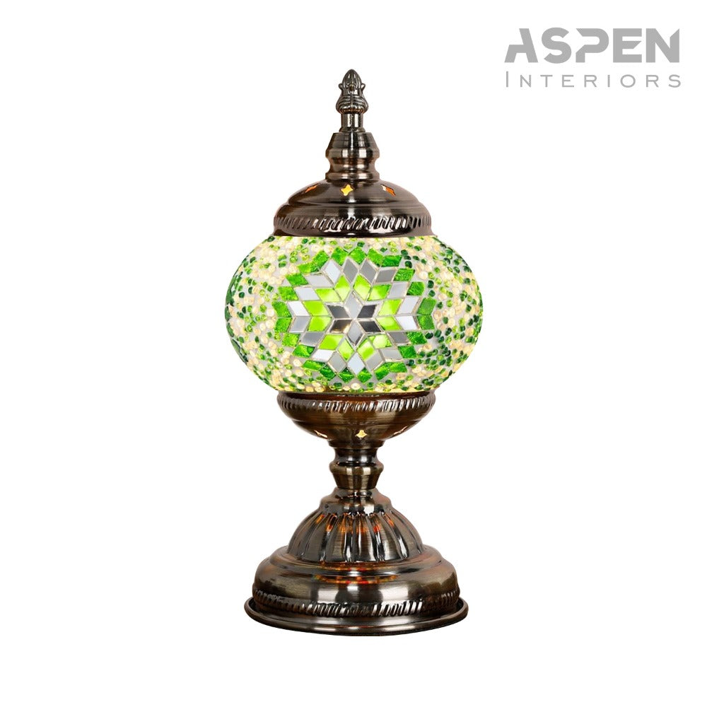 DIY Mosaic Lamp Kit Handmade Glass Table Lamp, Colorful Stained Glass Bedside Night Light with Antique Bronze Base, Decorative Desktop Lamp for Living Room, Bedroom & Home Decor (Multiple Colors)