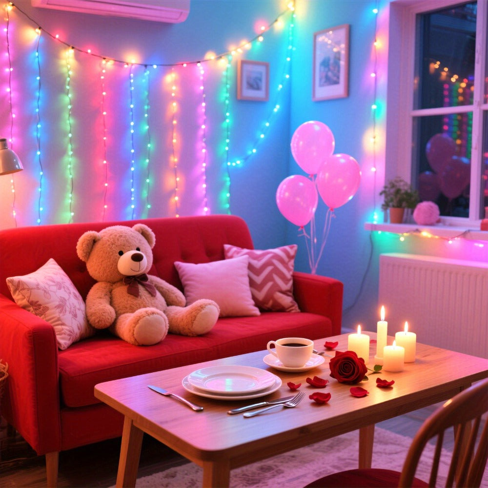 RGB Smart Fairy String Lights with App & Remote Control, Music Sync, IP65 Waterproof, USB Powered Multicolor LED String Lights for Bedroom, Outdoor, Christmas, Party, Wedding Decoration