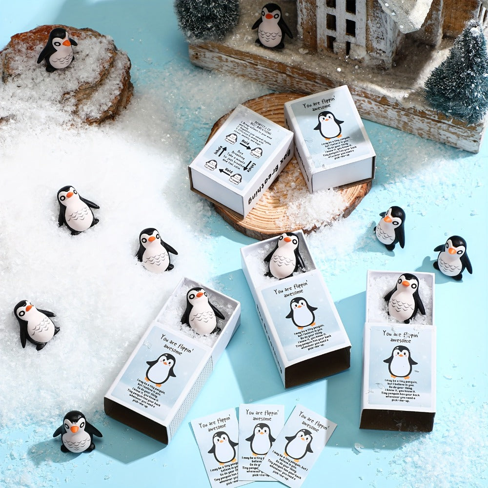Emotional Support Penguin Resin Cards 36 Sets ¨C Positive Affirmation Appreciation Gifts for Teachers Volunteers Employees Coworkers, Mental Health Uplifting Messages, Graduation Desk Decor Gift