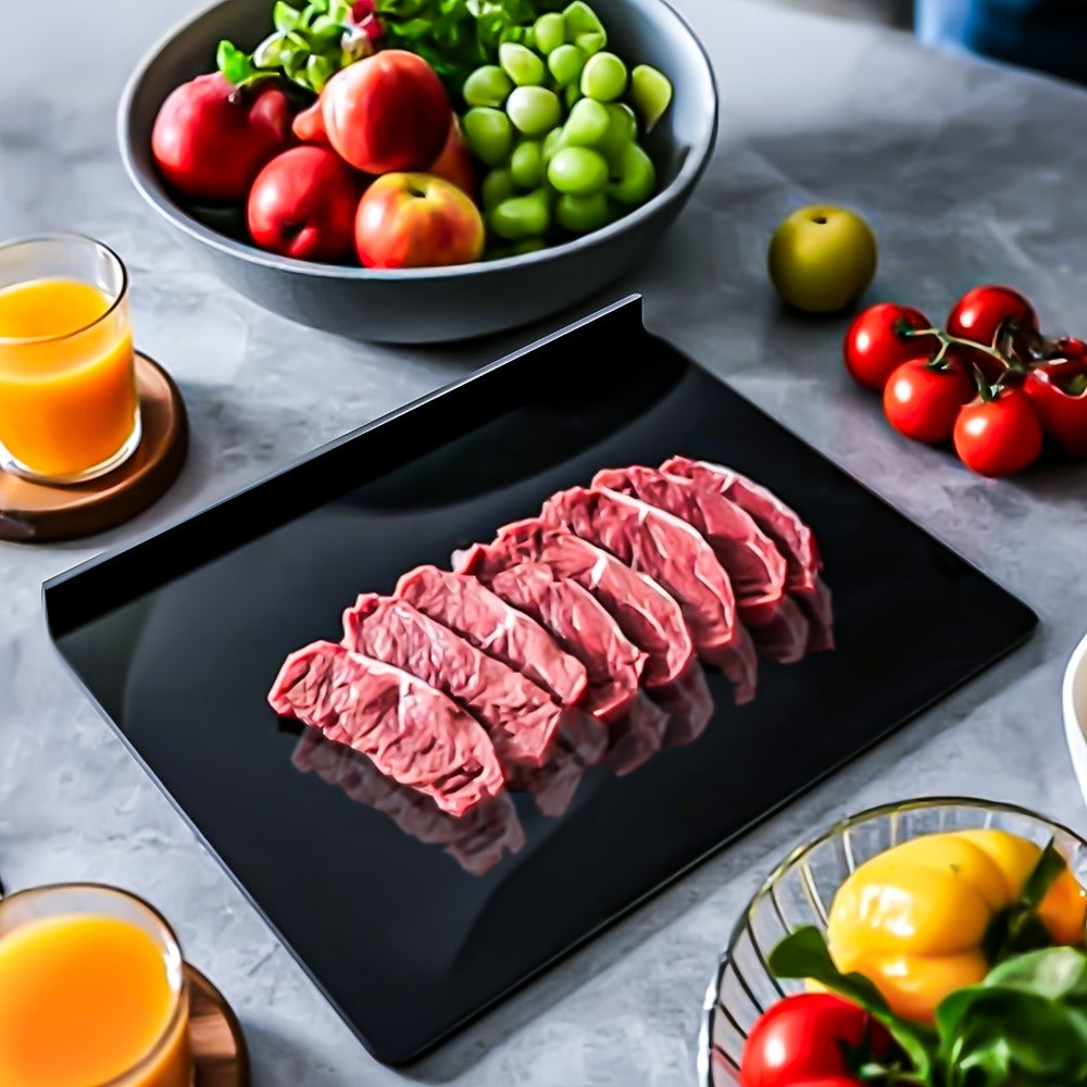 Acrylic Cutting Board Large Anti-Slip 17x23 Inch ¨C Clear & Black Countertop Protector for Kitchen & Restaurant ¨C Food Safe Non-Slip Chopping Board for Fruit, Meat & Meal Prep