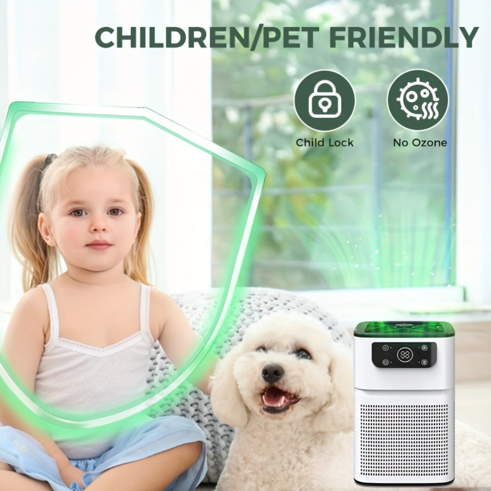 HEPA Air Purifier with Aromatherapy Function for Pets Dust Odor Smoke, Quiet Sleep Mode Air Cleaner for Bedroom Office Living Room, Small Portable Room Air Purifier with Essential Oil Diffuser