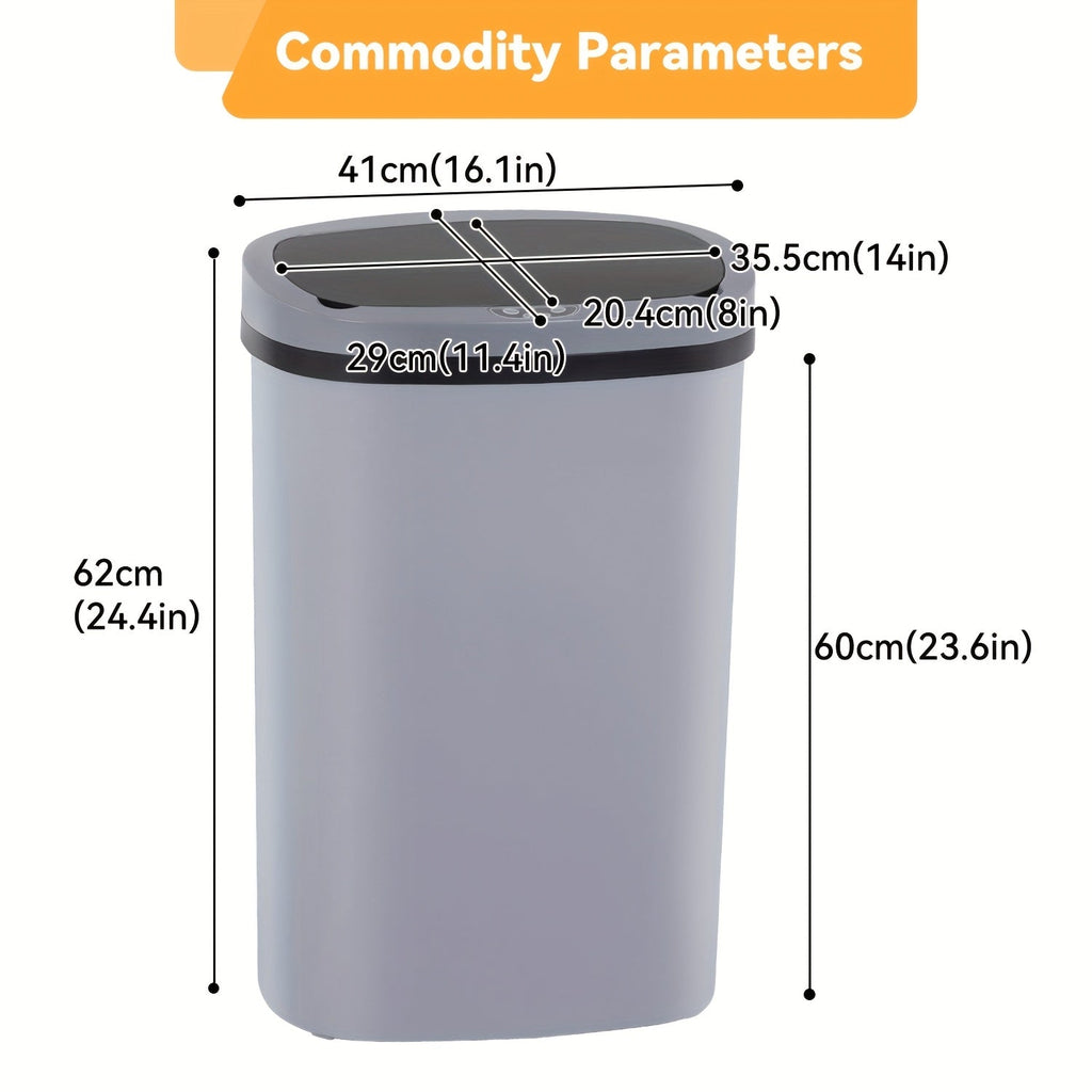 Touchless Motion Sensor Trash Can 13 Gallon 50L ¨C Automatic Kitchen Garbage Can for Home Office Bedroom Living Room