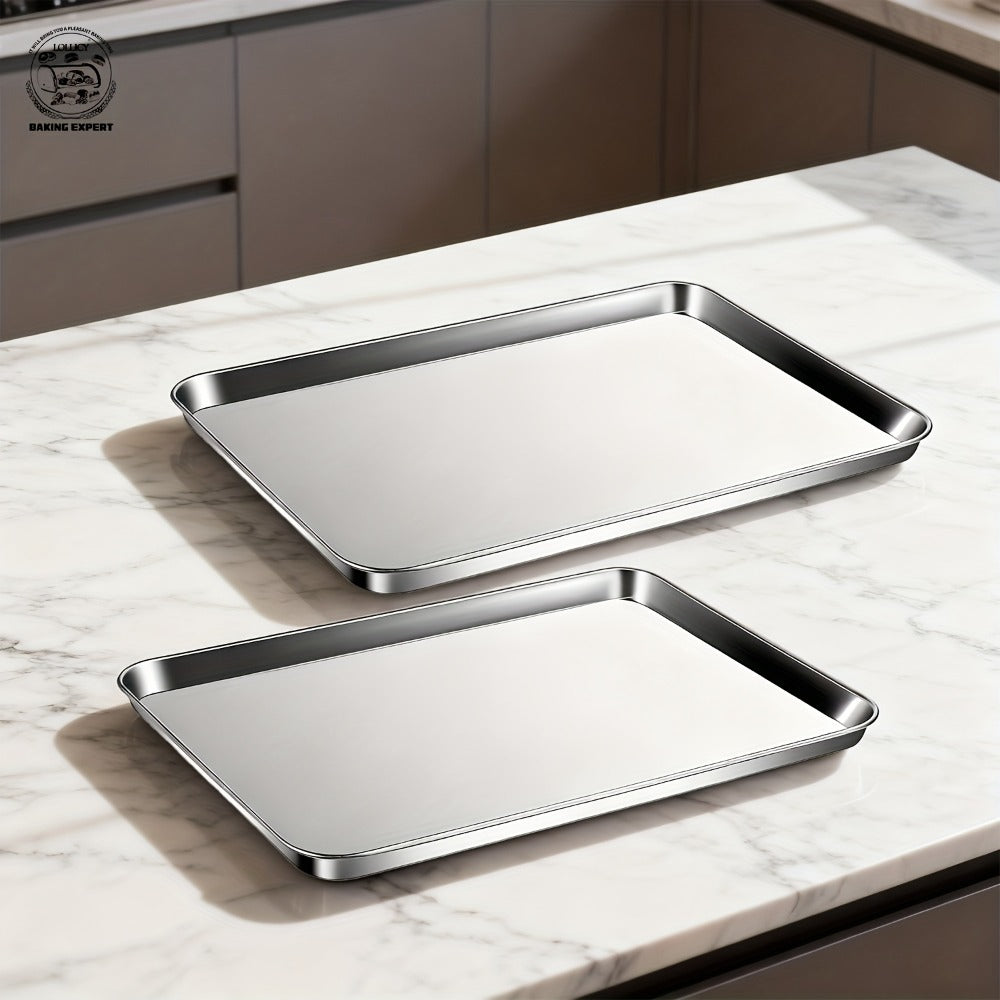 Baking Sheet and Rack Set Stainless Steel Half Sheet Pan with Cooling Rack Heavy Duty Rust Free Dishwasher Safe for Cookie Baking Roasting Grilling 2 3 4 Pan Options