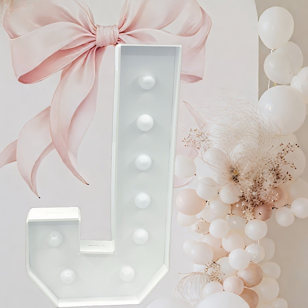Marquee Letter Lights 3ft LED Light Up Letters for Weddings, Proposals & Celebrations - Cool White Lighted KT Board DIY Display Frame