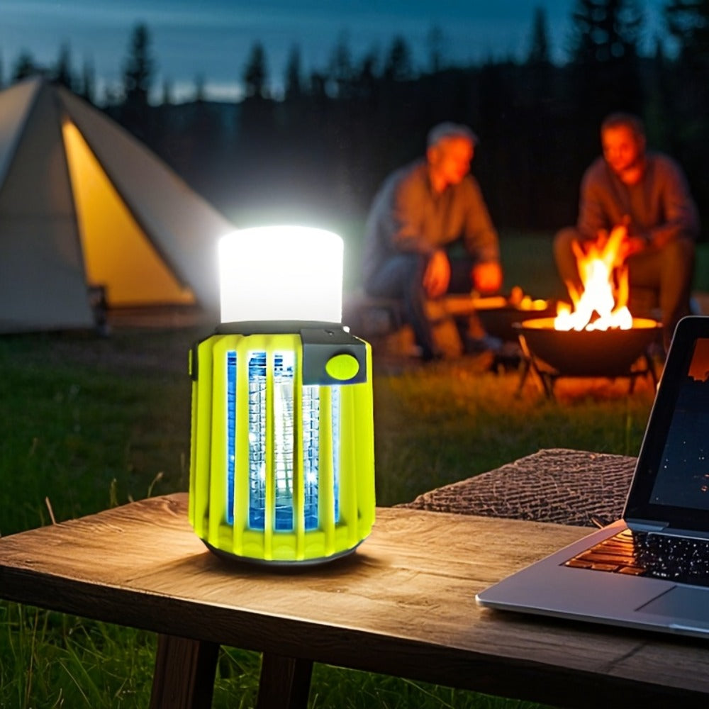 Mosquito Repellent 3-in-1 USB Rechargeable Portable LED Lantern, Indoor Outdoor Bug Repeller Camp Light with SOS Emergency Mode for Home Backyard Patio Camping Hiking Travel